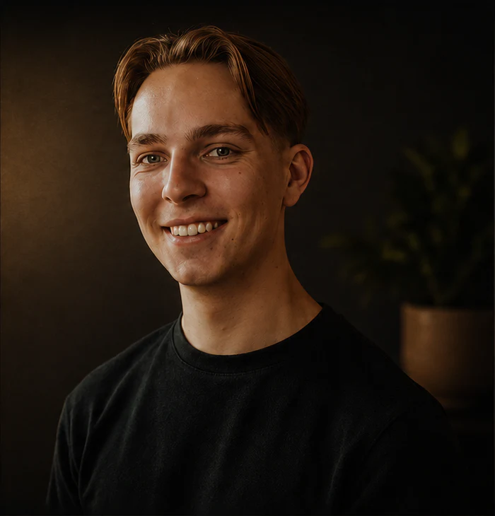 Portret van Levy Kuiper, webdesigner bij Spiritual Design