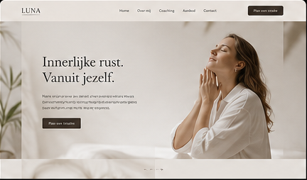 Voorbeeld van webdesign voor een coachwebsite